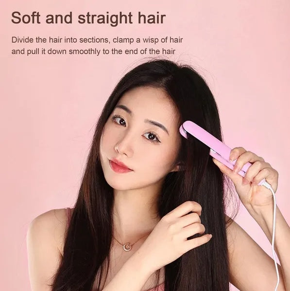 ♀️Mini 2-in-1 Hair Iron – Straighten & Curl Anytime, Anywhere