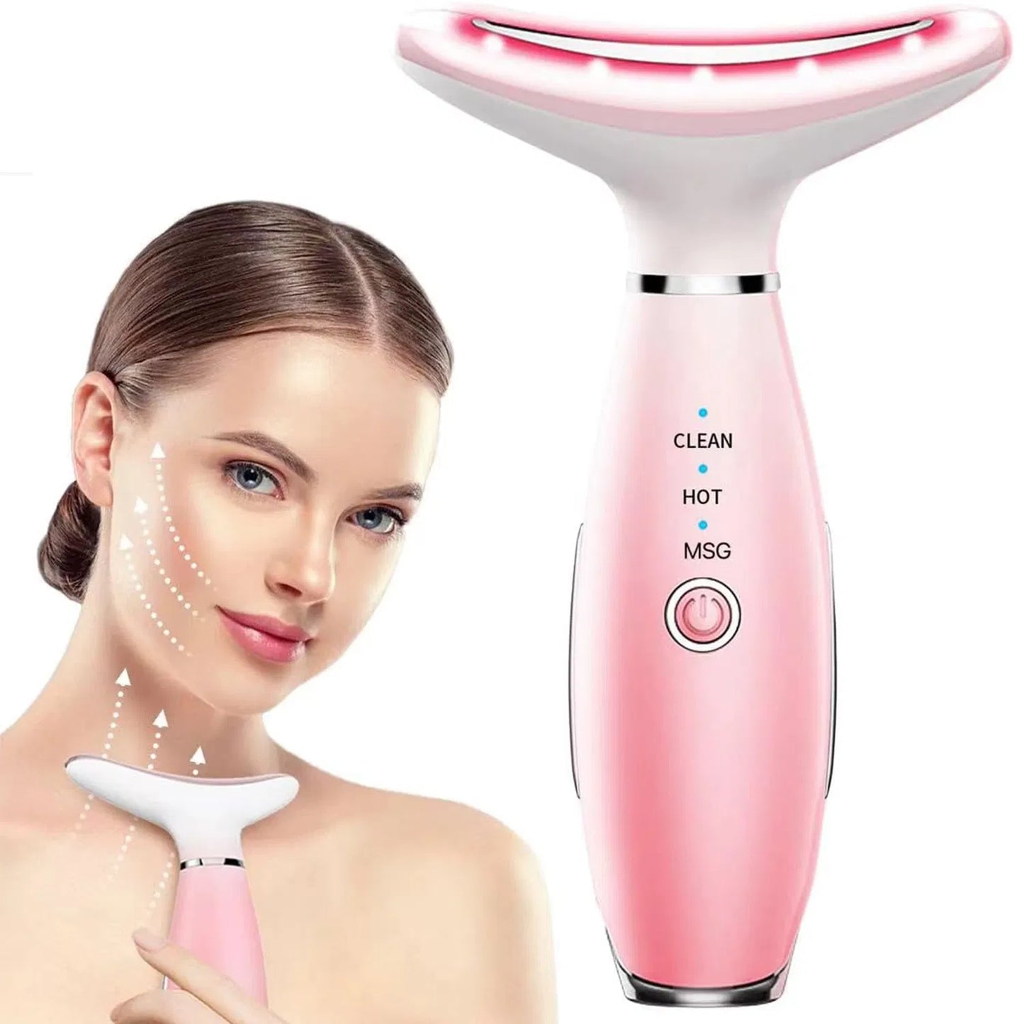 3-in-1 Face & Neck Massager – Heated Vibration Sculpting Tool