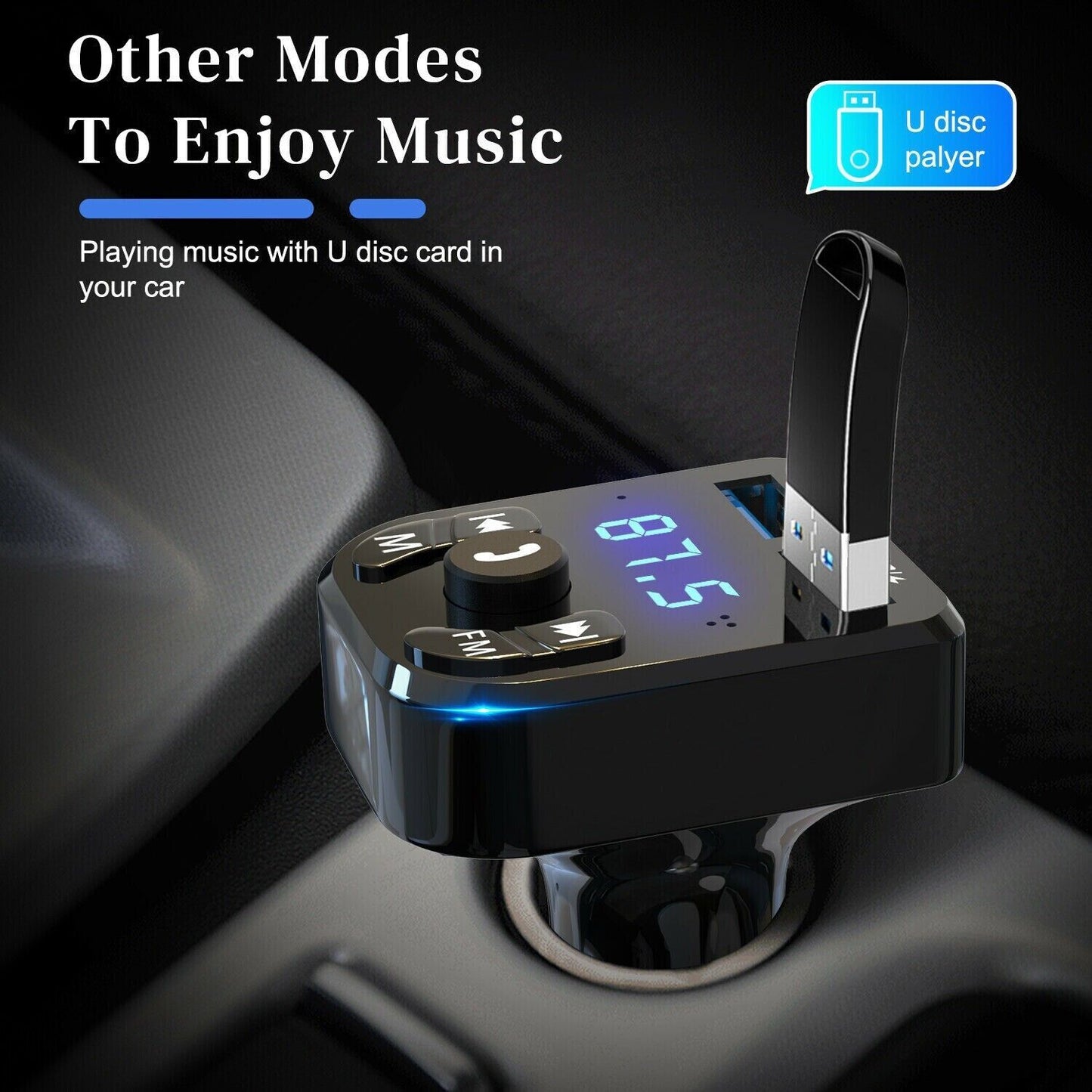 All-in-One Car Gadget ⚡ T20 Bluetooth + MP3 + Phone Charger