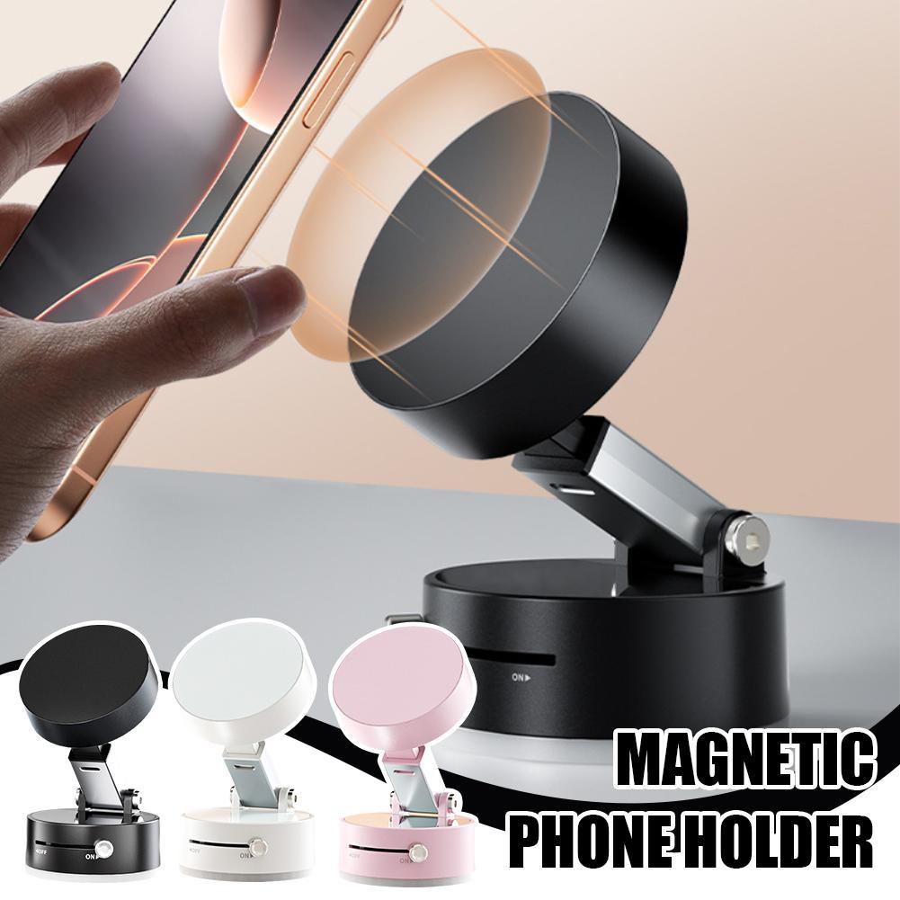 Vacuum Suction Car Phone Holder – Adjustable & Foldable Design
