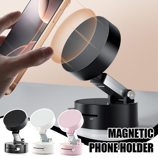 Vacuum Suction Car Phone Holder – Adjustable & Foldable Design