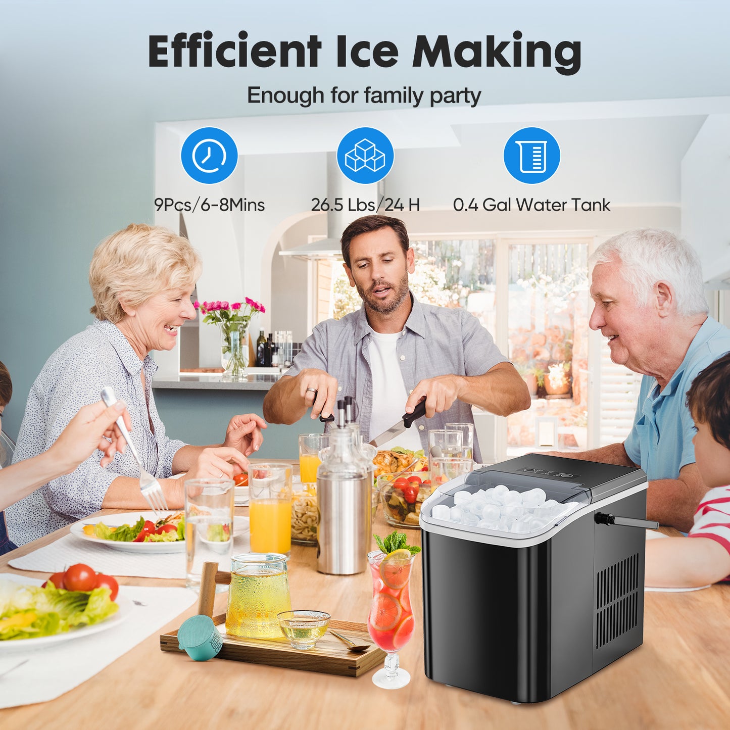 ❄️ Portable Ice Maker Machine – Fast & Compact Countertop Ice Maker