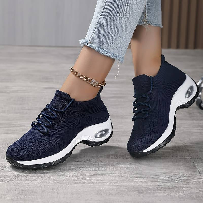 Women’s Casual Running Sneakers – Soft Knit Fitness Shoes
