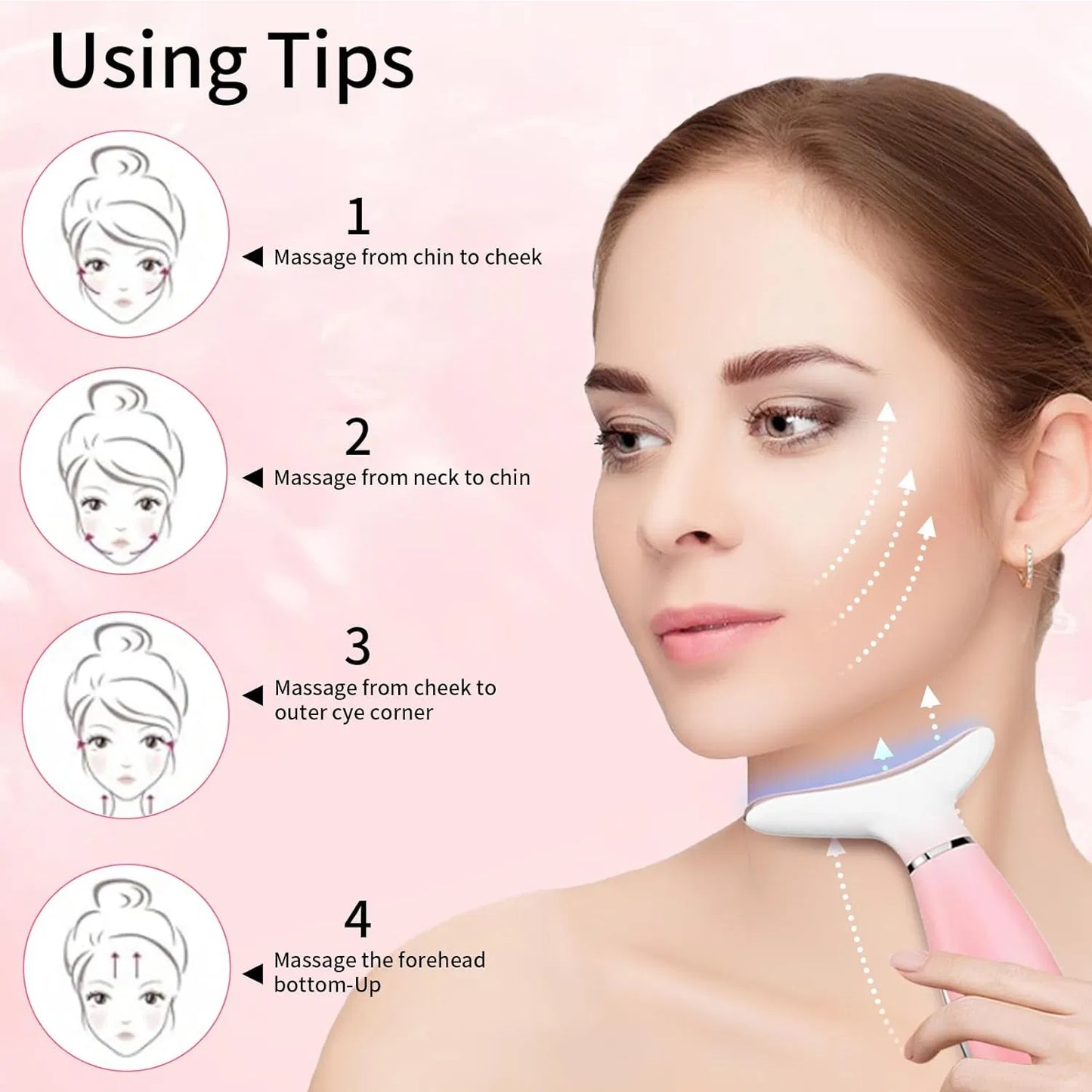 3-in-1 Face & Neck Massager – Heated Vibration Sculpting Tool
