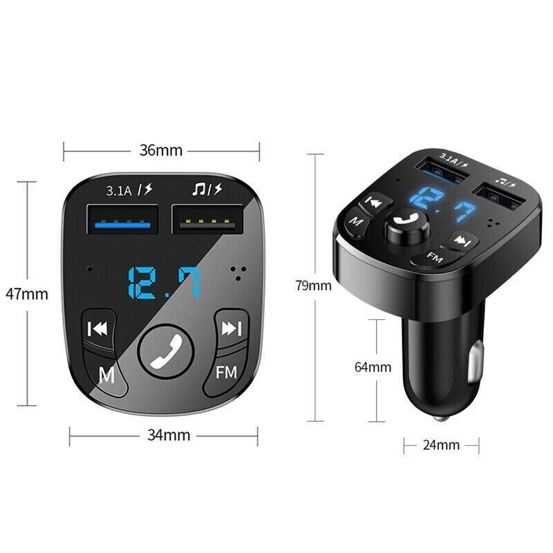 All-in-One Car Gadget ⚡ T20 Bluetooth + MP3 + Phone Charger